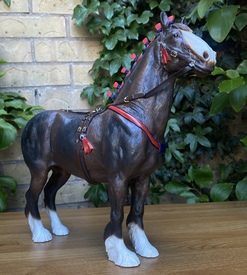 Large Brown Shire Horse Ornament LP13107