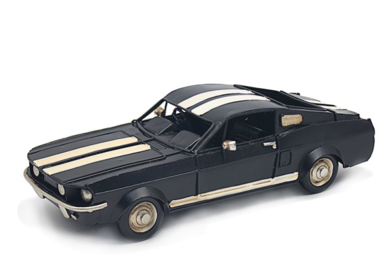 Ford Mustang Style Black Tin Car Model