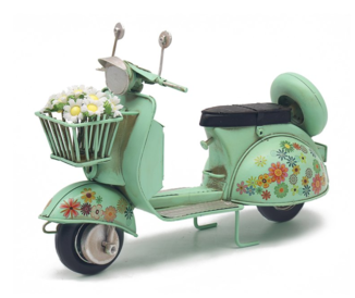 Mint Green Scooter Tin Model