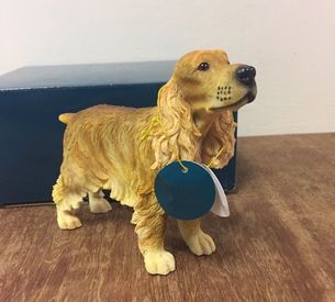 Golden Cocker Spaniel Dog Statue By Leonardo Collection