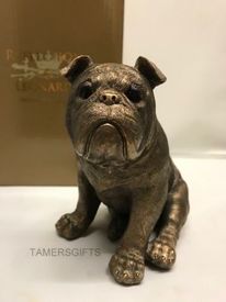 Bronze Colour Bulldog Statue by Leonardo Collection