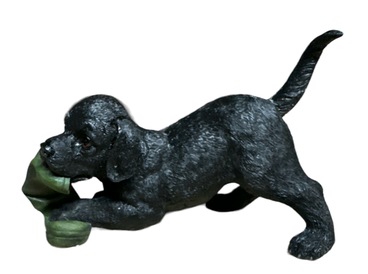 Black Labrador Ornament With Boot