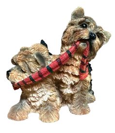 Yorkie Ornament Gift Puppies with Scarf Small