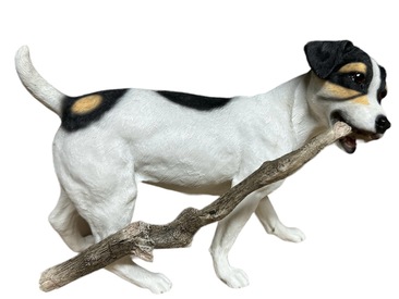 Jack Russell Ornament Gift with Stick Medium Size