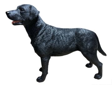 Standing Black Labrador Ornament Medium Size
