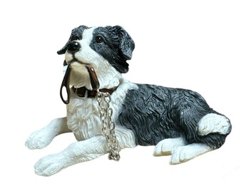 Lying Collie Ornament with Lead