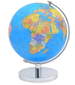 World Globe Blue with Metal Stand Height 27cm
