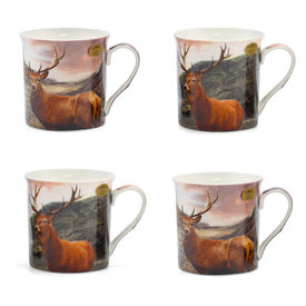Set of 4 Stag Mugs