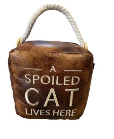A Spoiled Cat Lives Here Doorstop by The Leonardo Collection