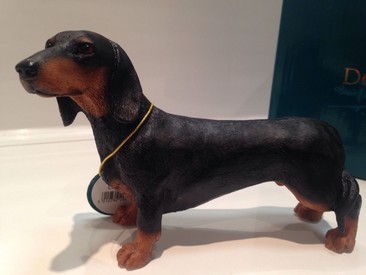 Black Dachshund Dog Statue by Leonardo Collection