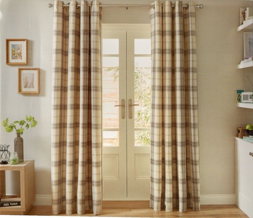 Fully Lined Eyelet Curtains, Grey And Cream Eyelet Curtains