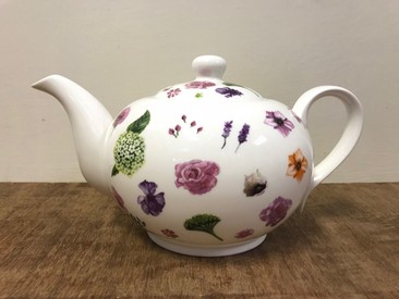 Flower Print Teapot Made from Porcelain