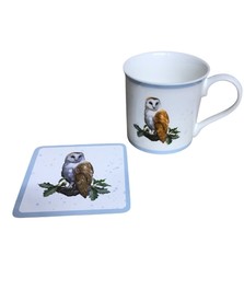 Owl Mug and Coaster Set BNIB