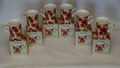 Set of 6 Poppy Mugs By Leonardo Collection