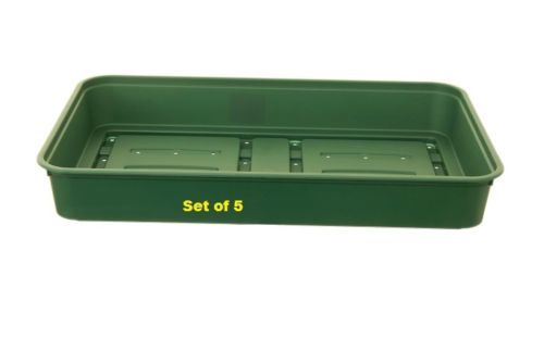 Set of 5 Green Whitefurze 38cm Seed Trays