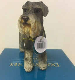 Grey Schnauzer Dog Statue by Leonardo