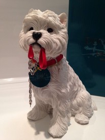 Walkies West Highland Terrier Dog Ornament Sitting by Leonardo