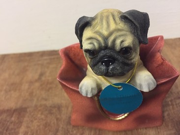 Fawn Pug in Gift Bag by Leonardo Collection