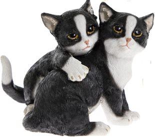 Lets Play Black & White Cat Statue by Leonardo Collection