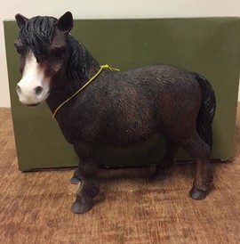 Brown Shetland Pony Statue by Leonardo Collection
