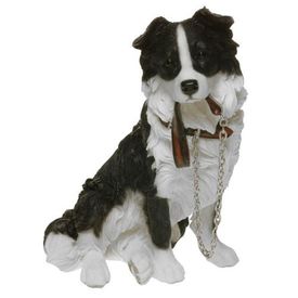 Walkies Collie Dog Ornament Figurine by Leonardo Collection