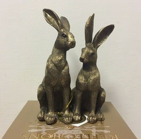 Playful Hare's Statue by Leonardo Collection - Bronze Colour
