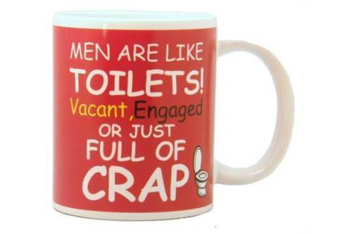 Girls Break Up Mug - BNIB Men are full of crap mug