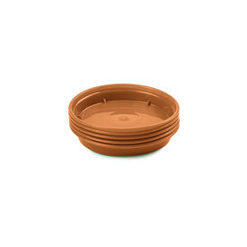 10 Plastic Terracotta Saucers for 3 & 4 Inch Pots