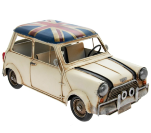 Cream Mini Car Tin Model by The Leonardo Collection LP43744