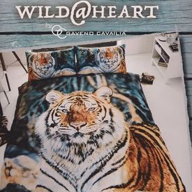 Double Tiger Duvet Set with Pillow Cases
