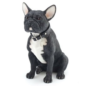 Black French Bulldog Statue by Leonardo Collection - Size Large