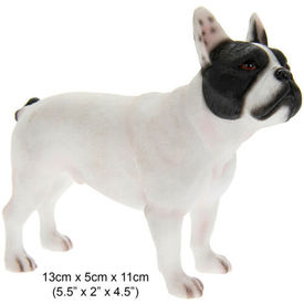 White Standing French Bulldog Statue by Leonardo Collection