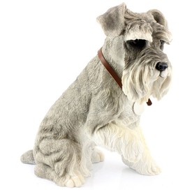 Schnauzer Dog Statue by Leonardo Collection - Large Sitting