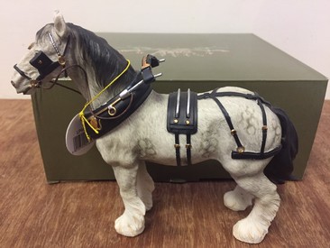 Small Grey Shire Horse Ornament Figurine by Leonardo Collection