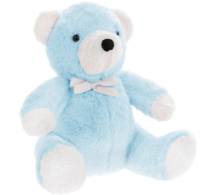 Blue Teddy Bear Doorstop - Boy Christening Teddy Doorstop