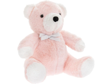 Pink Teddy  Bear Doorstop - Christening Girl Bear Door Stay