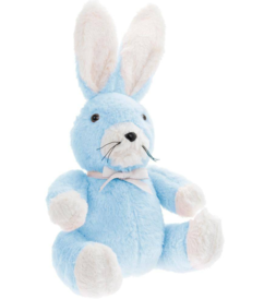 Blue Bunny Doorstop - Boy Christening Bunny Rabbit Door Stay Gift