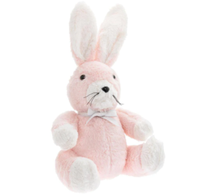 Pink Bunny Doorstop - Girl Christening Bunny Rabbit Door Stay