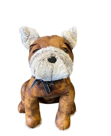 Faux Leather Bulldog Doorstop by The Leonardo Collection