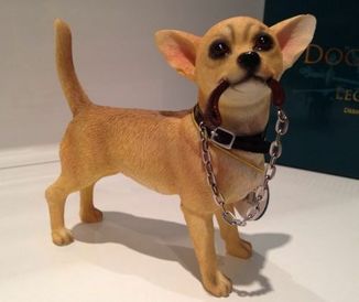 Small Chihuahua Walkies Dog Ornament Figurine by Leonardo Collection