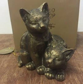 Reflections Bronzed Cats Ornament Figurine by Leonardo Collection LP41964
