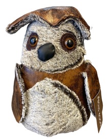 Faux Leather Heavy Owl Doorstop by The Leonardo Collection