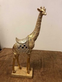 Large Standing Gold Giraffe Ornament Figurine by Juliana