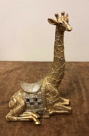 Sitting Gold Giraffe Ornament Figurine by Juliana