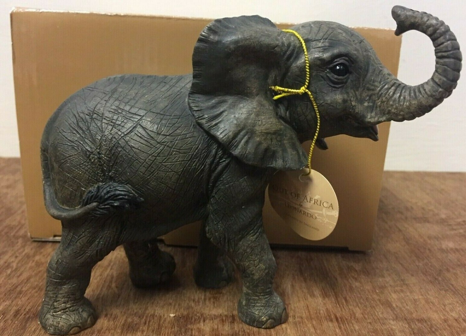 African Elephant Mother /& Calf Figurine Resin Wild Animal Ornament Gift 13cm
