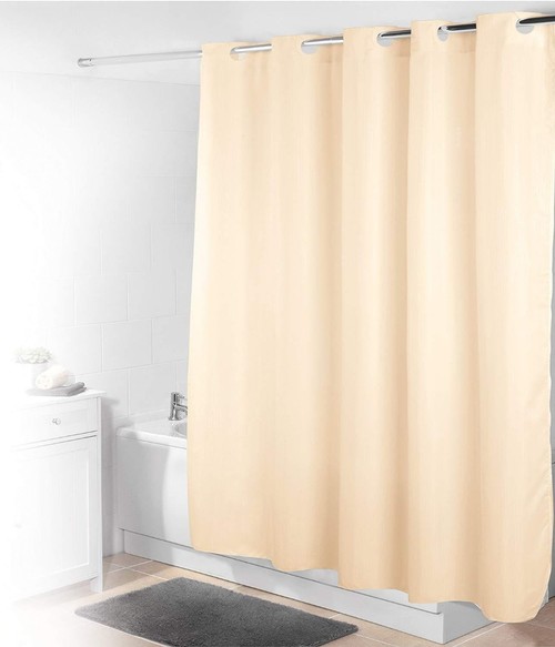 Easy Hang Jacquard Cream Shower Curtain, Cream Shower Curtain