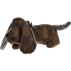 Faux Leather Dachshund Dog Doorstop