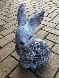 Polystone Rabbit Garden Ornament BNIB by Country Living