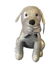 Silver Sitting Dog Doorstop by The Leonardo Collection