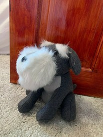 Decorative Grey Schnauzer Dog Doorstop